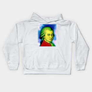 Wolfgang Amadeus Mozart Portrait | Wolfgang Amadeus Mozart Artwork 5 Kids Hoodie